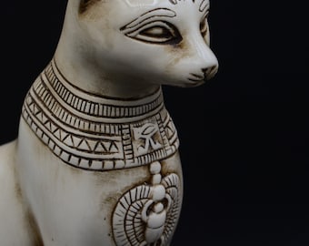 エジプト製、バステト女神像（猫）2色、黒・白、重厚 - Etsy 日本