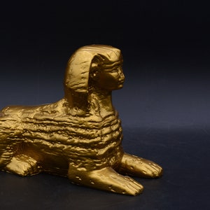 statue of Egyptian art hand made Sphinx 3 color gold / bronze / white Made in egypt