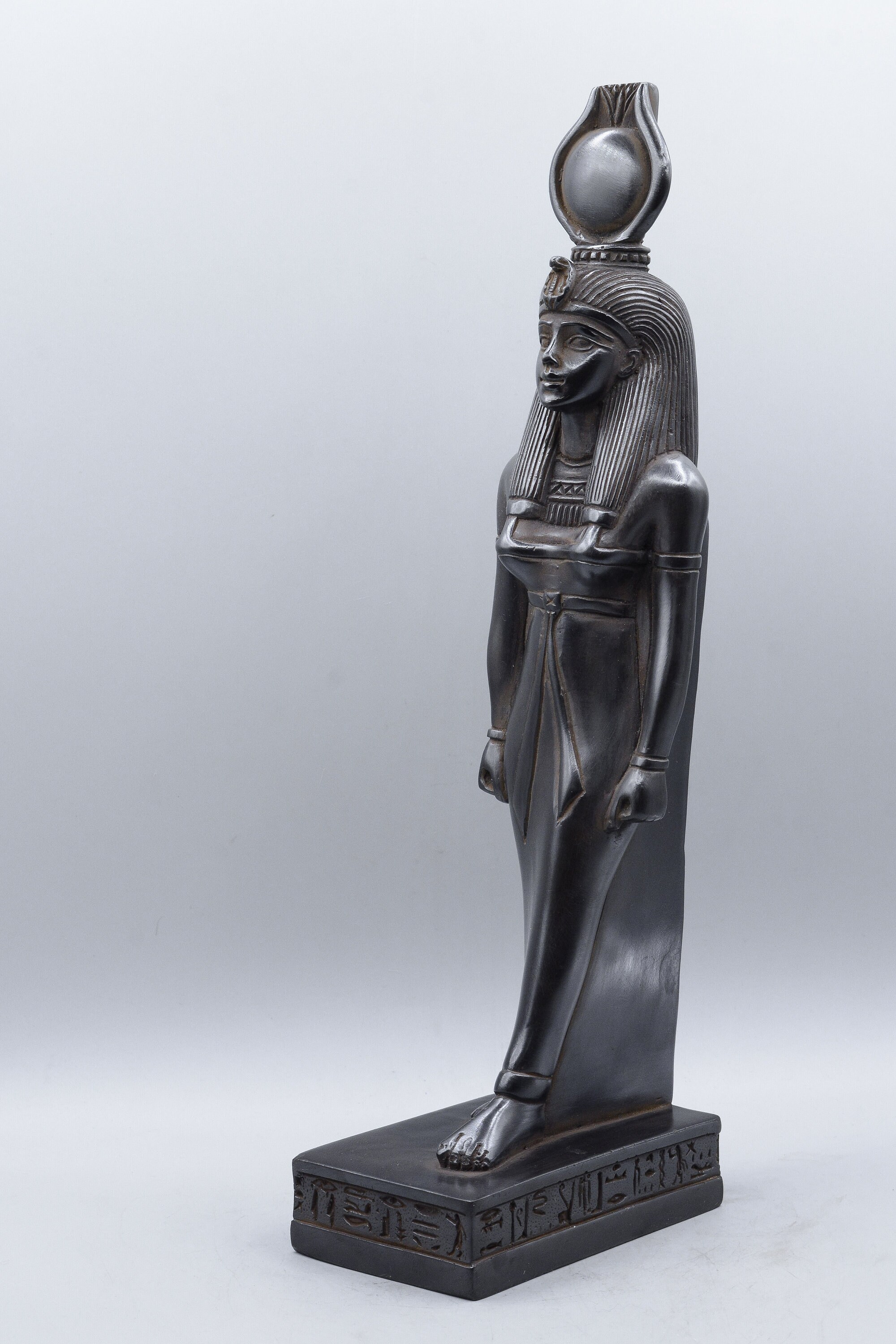 Unique Egyptian goddess Isis statue 12'' solid stone Etsy