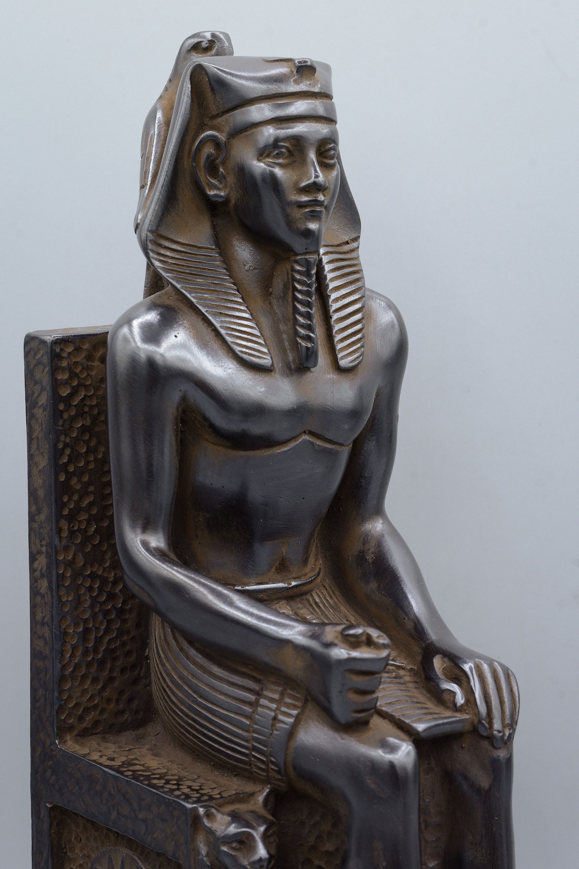 Unique statue of Egyptian art King Khafre heavy solid stone Etsy