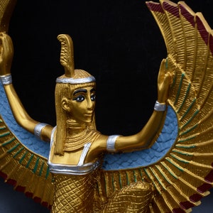 Egyptian Goddess maat Open Wings Statue (2 color) made in egypt