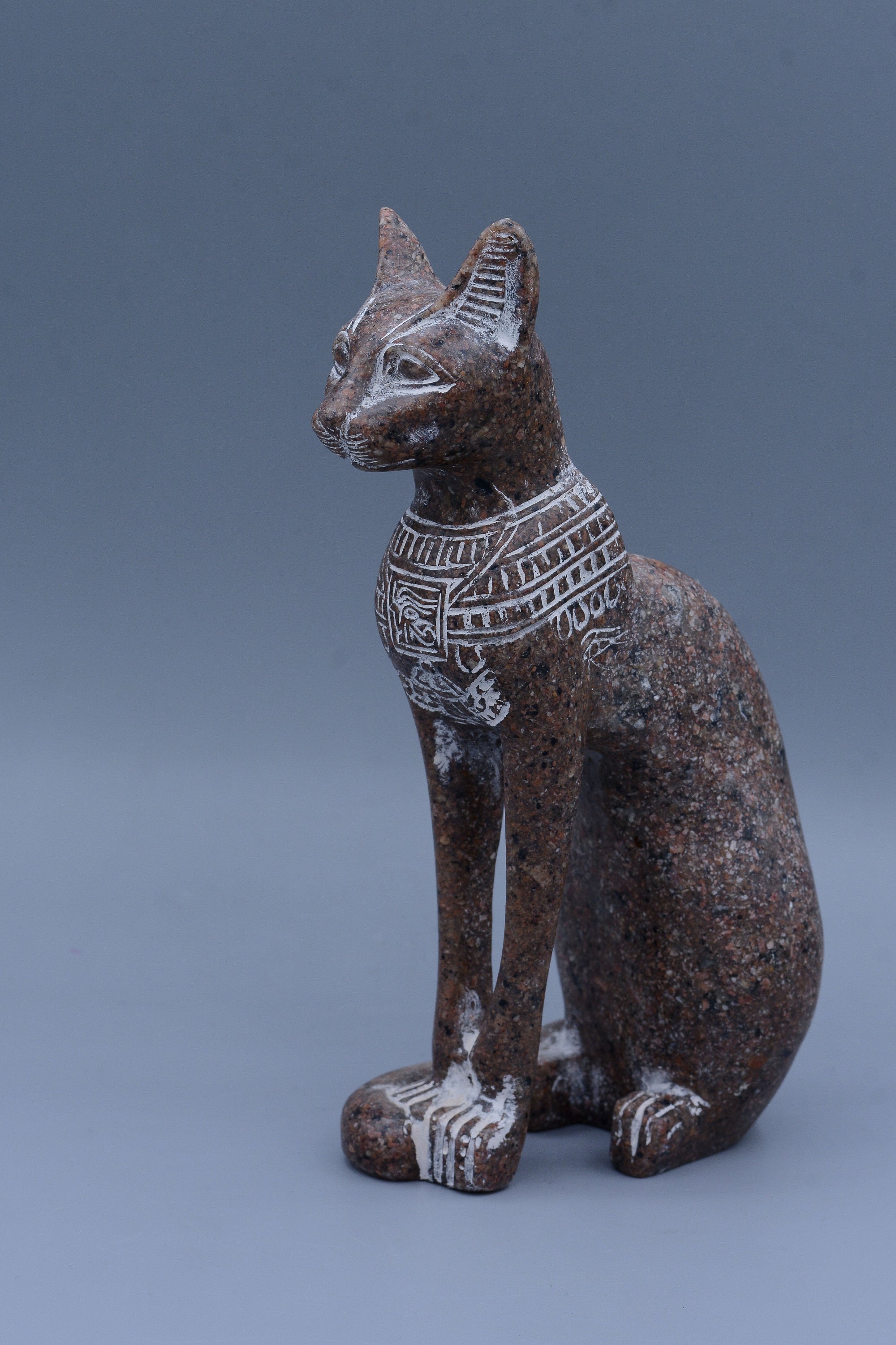 Statue of Egyptian Art goddess cat Bastet 2 style granite Etsy
