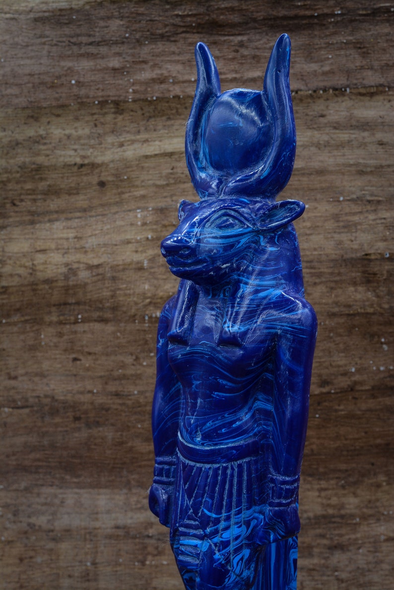 Unique Statue Goddess Hathor Blue Stone Heavy Statue Made in Egypt - Etsy