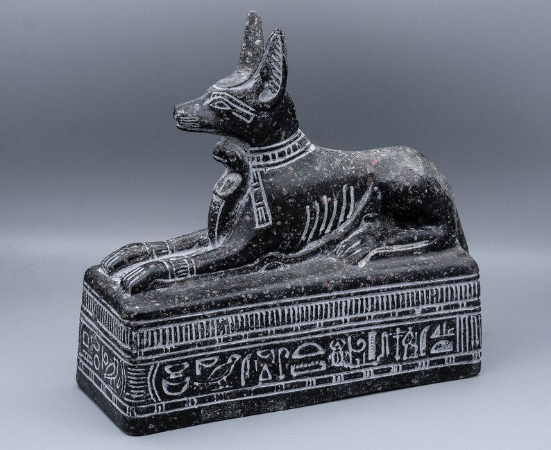 Decorative Art Anubis Egyptian God I Granite Stone 2 Color Etsy