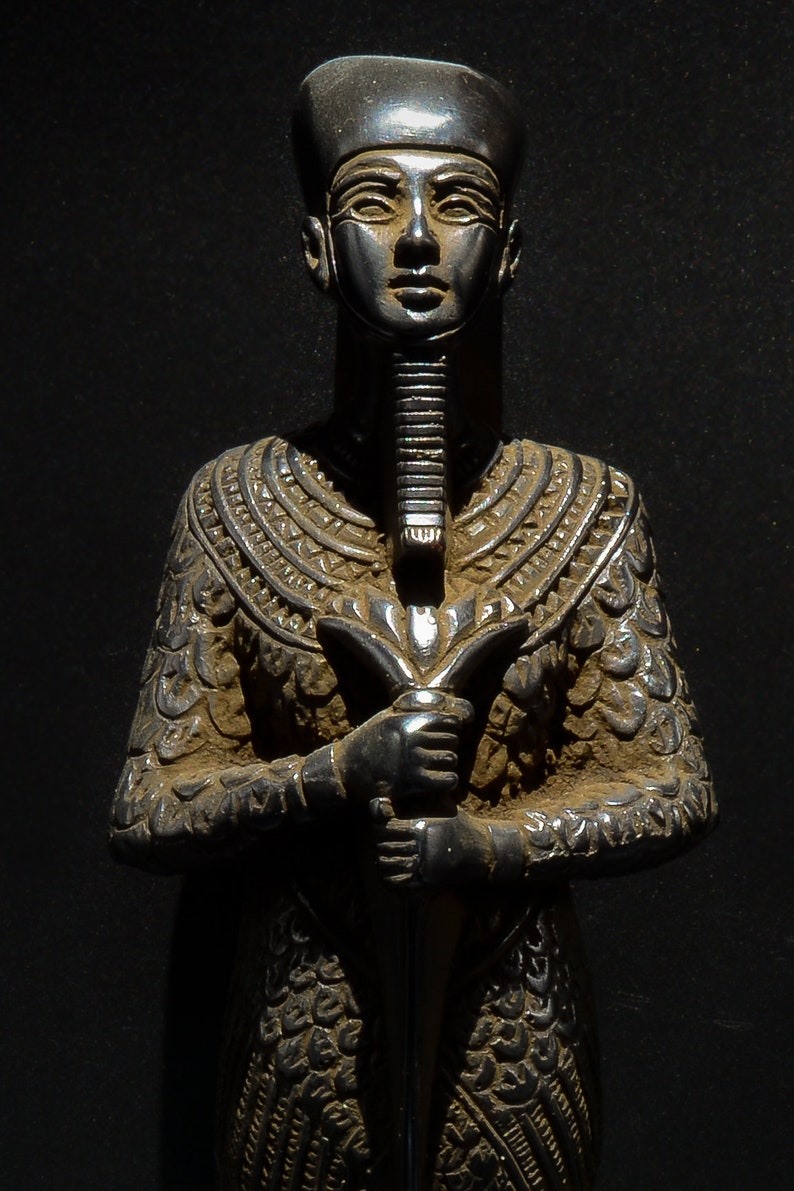 Unique statue of Egyptian God Ptah standing and holding Was Etsy