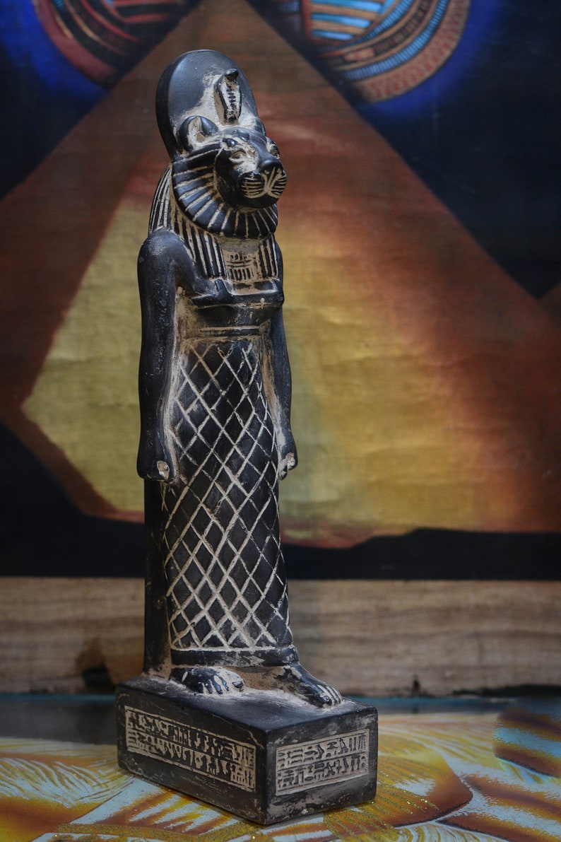 Statue of Goddess Sekhmet Black Heavy Stone Made in Egypt - Etsy