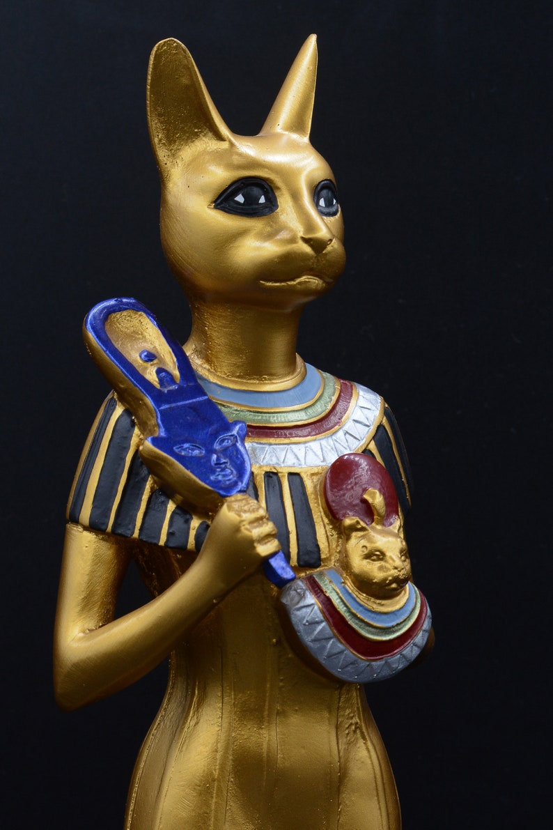 Statue of Egyptian Goddess Bastet Joy Love Music Family Royal Etsy