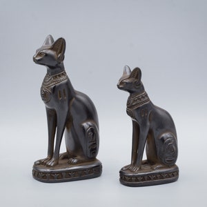 Egyptian goddess Bastet Cat statue black more sizes made in egypt