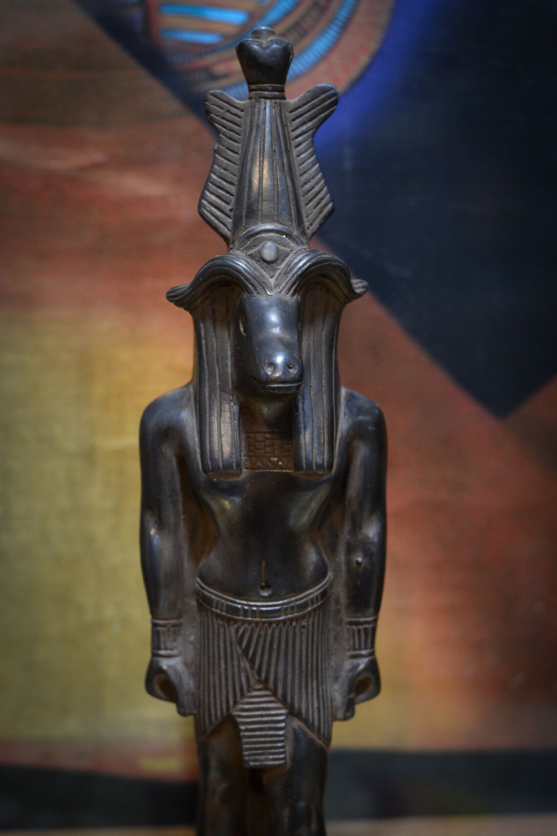 Egyptian Statue Khnum God of Potters Black 2 Size Made in Etsy UK