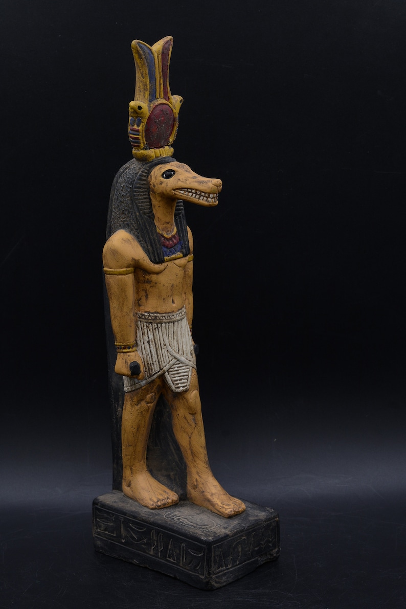 Statue of Ancient Egyptian Art Sobek Crocodile God of the Nile Etsy UK