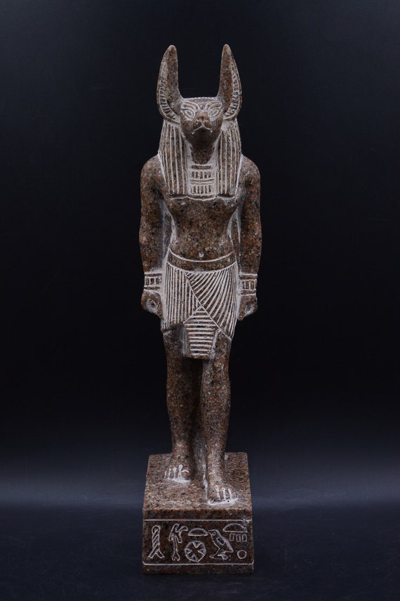 サンドストーン エジプト神話 彫刻 アヌビス エジプト神アヌビス像（黒、2サイズ）エジプト製無垢石 - Etsy 日本
