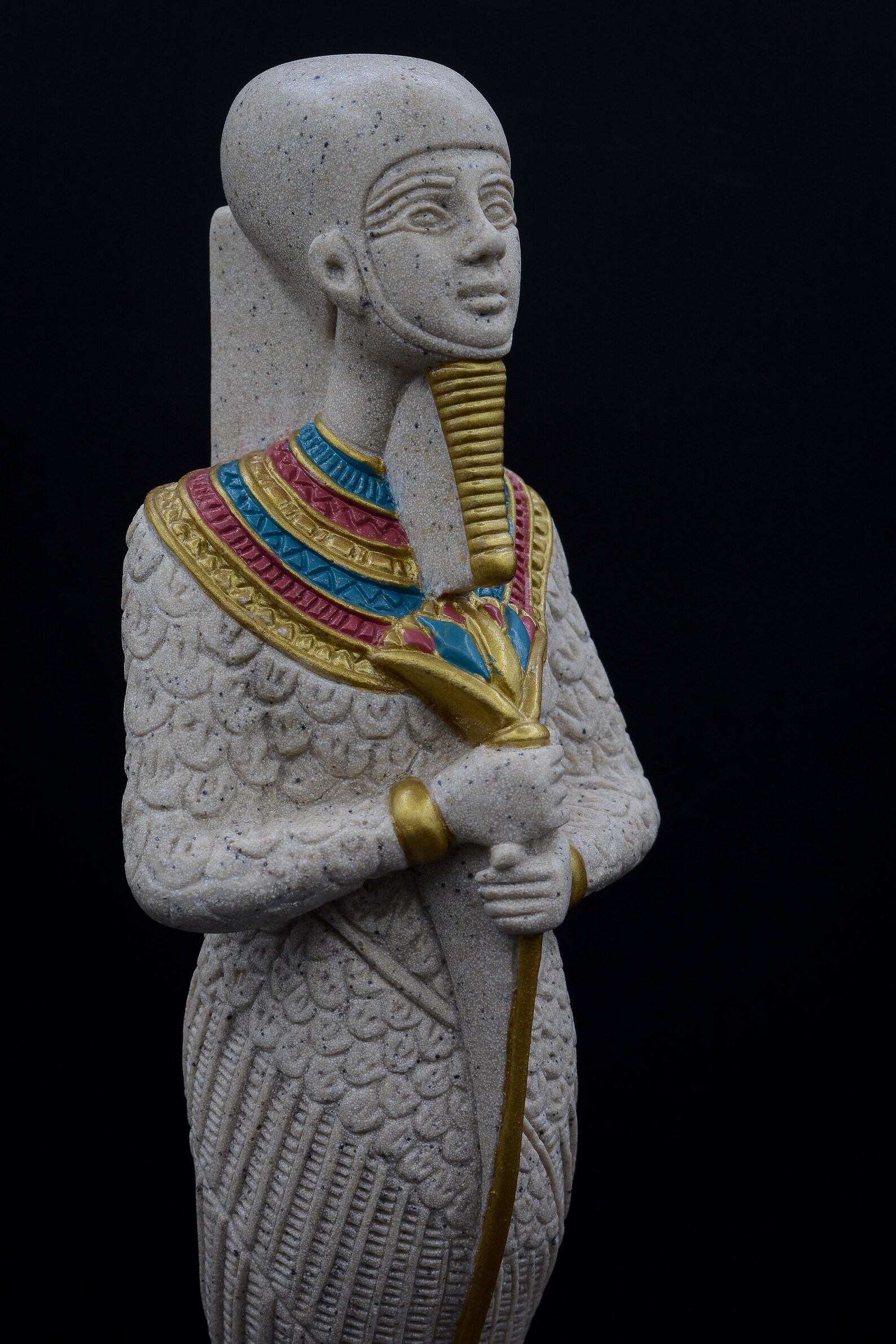 Statue of Egyptian God Ptah standing holding Was scepter Etsy