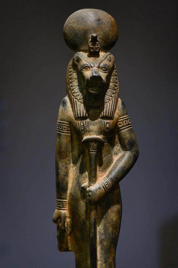 レプリカ】古代エジプト文明 セメクト 石像 アートオブジェ 置物