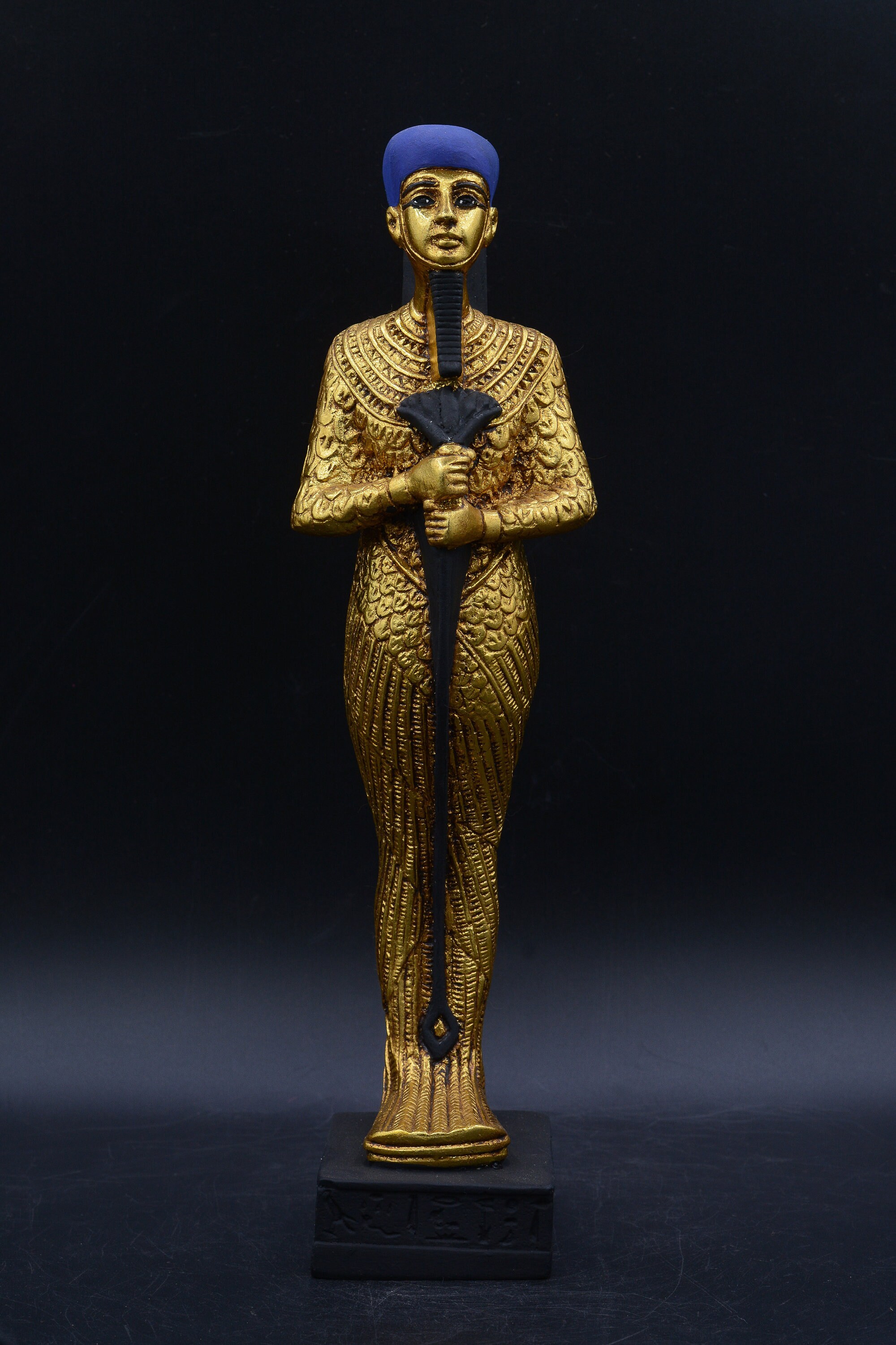 Hand painted Egyptian art statue 2 style God Ptah holding Was Etsy