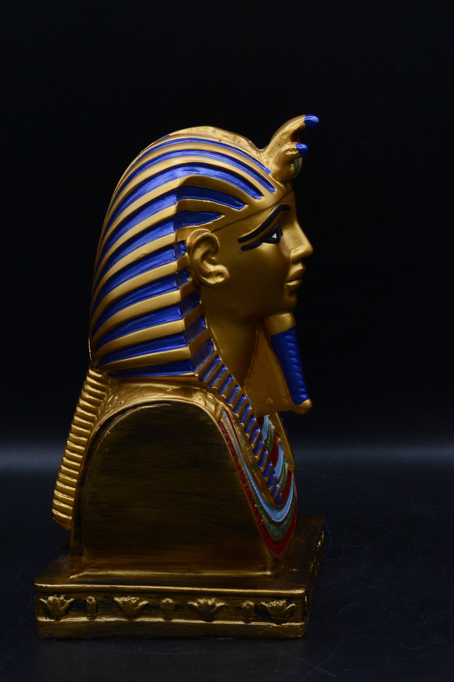 Unique Ancient Egyptian King Tutankhamun hand painted heavy | Etsy