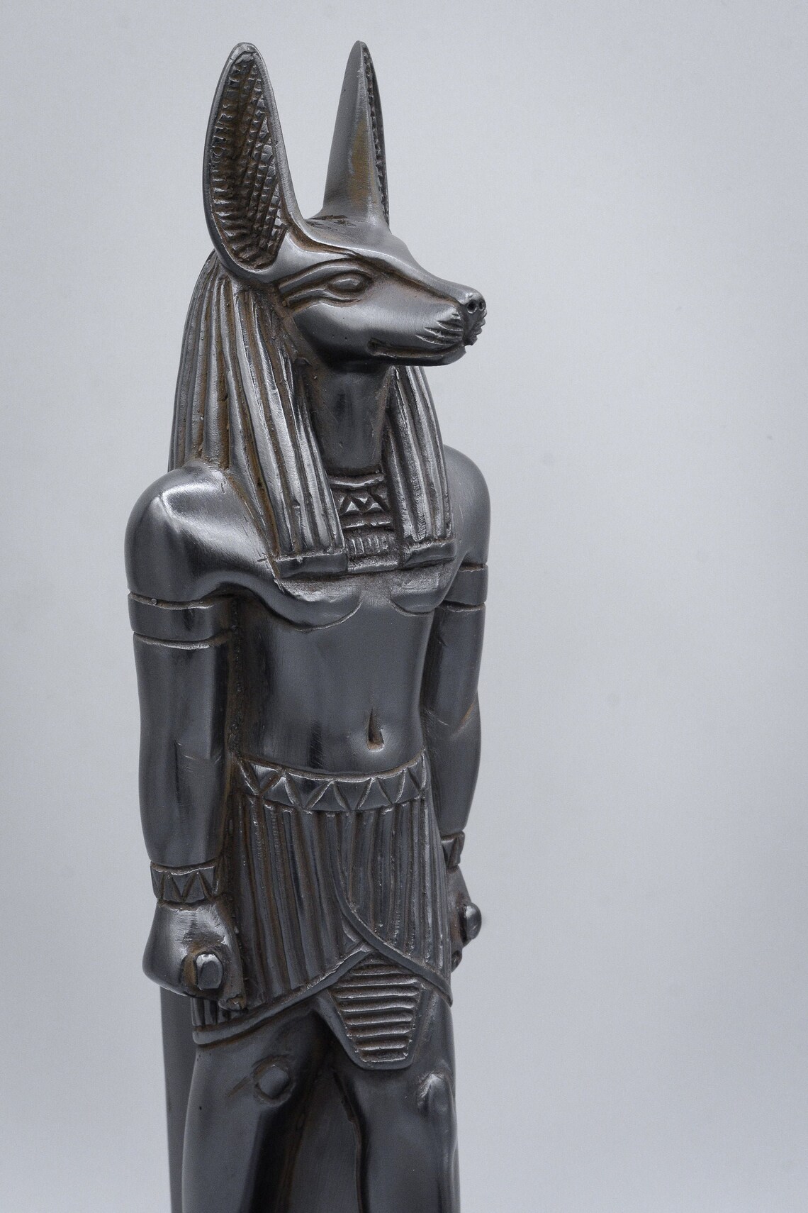 Egyptian God Anubis statue Black 2 size solid stone made in Etsy