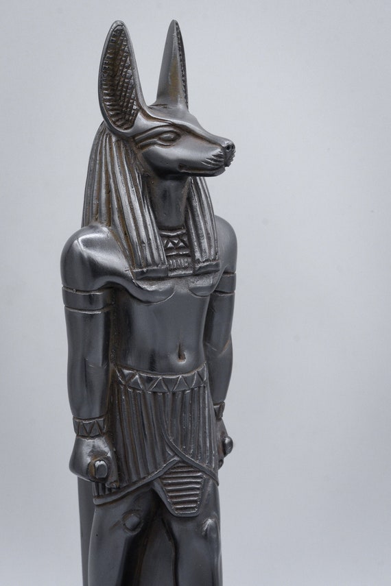 Egyptian God Anubis Statue Black 2 Size Solid Stone Made In Etsy Egyptian God Anubis Statue Black 2 Size Solid Stone Made In Etsy