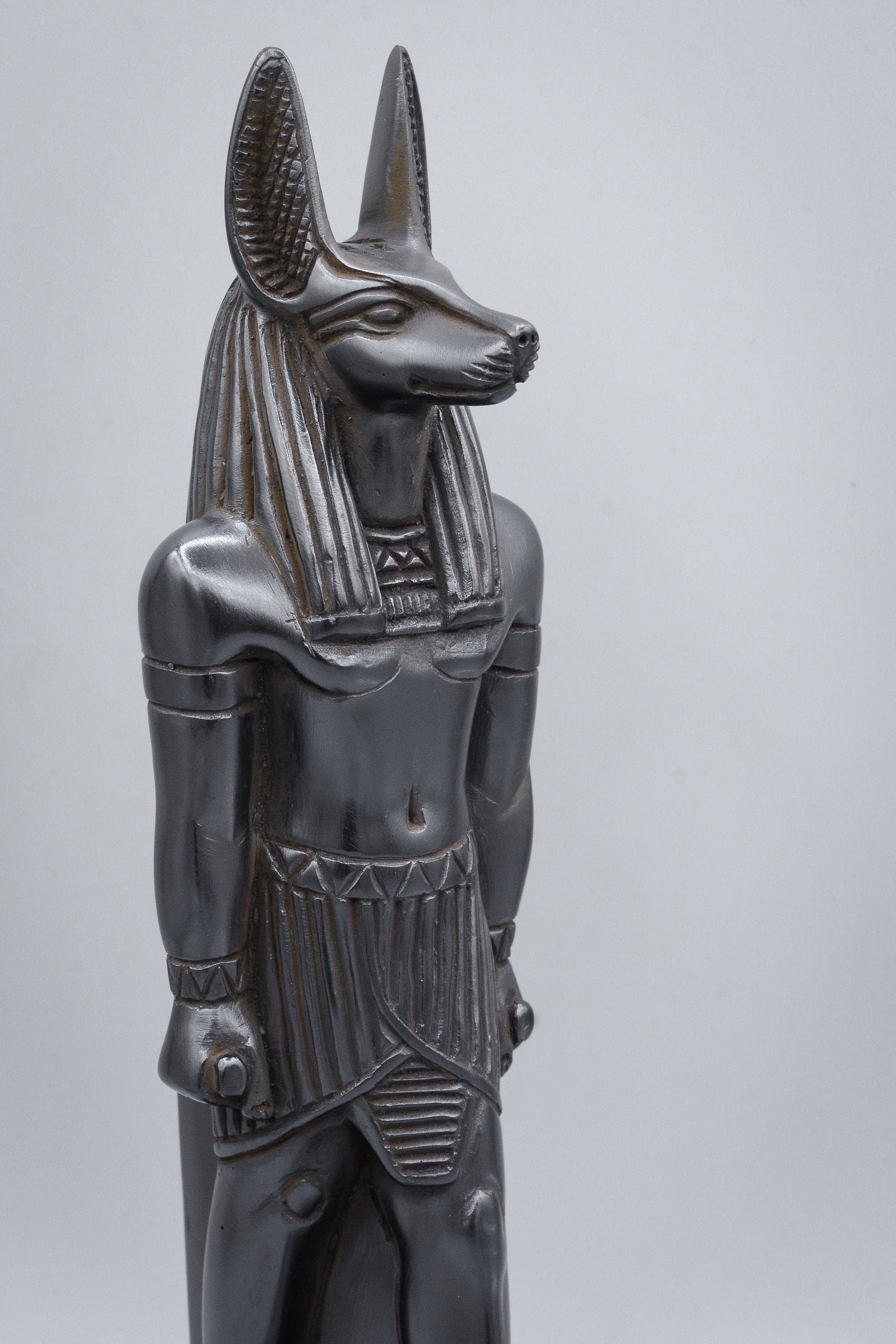 Egyptian God Anubis Statue Black 2 Size Solid Stone Made in Egypt - Etsy