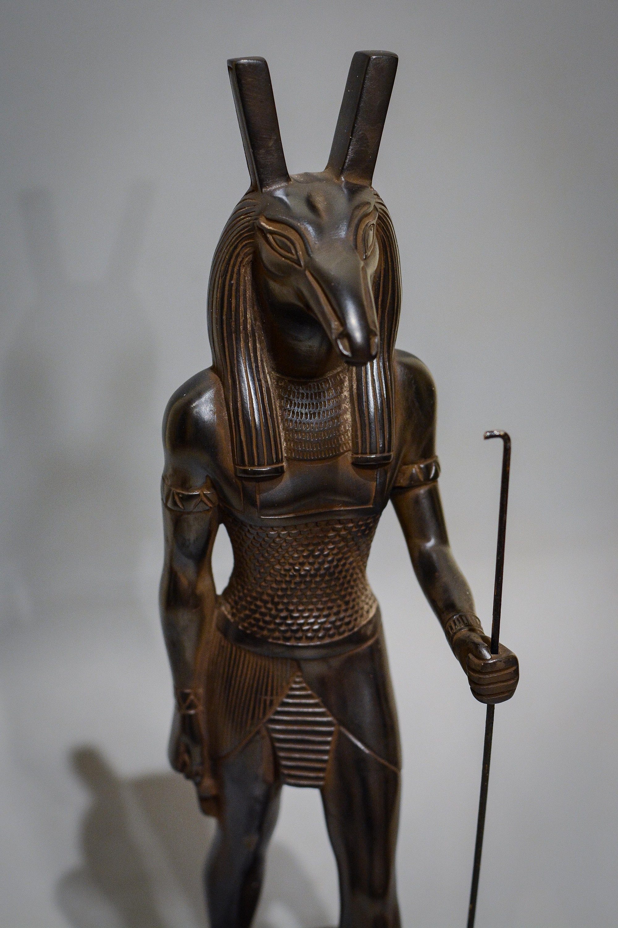 Seth Egyptian God of Chaos and Desert Black Statue Unique Large Made in ...