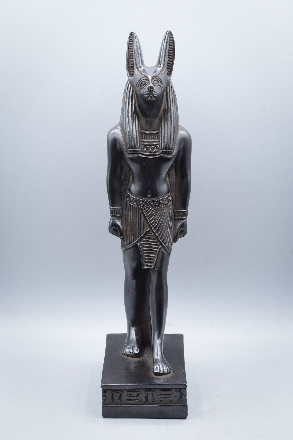 Egyptian God Anubis statue Black 2 size solid stone made in Etsy