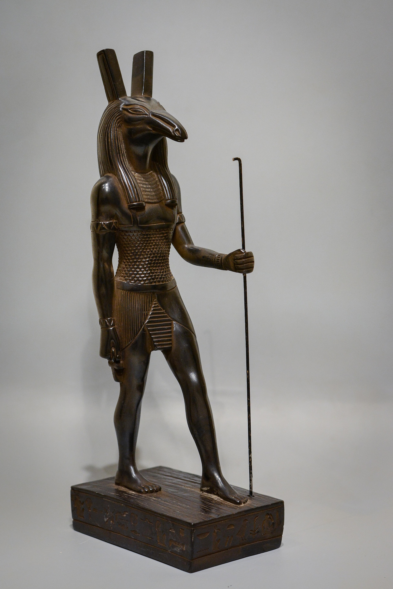 Seth Egyptian God of Chaos and Desert Black Statue Unique Large Made in ...