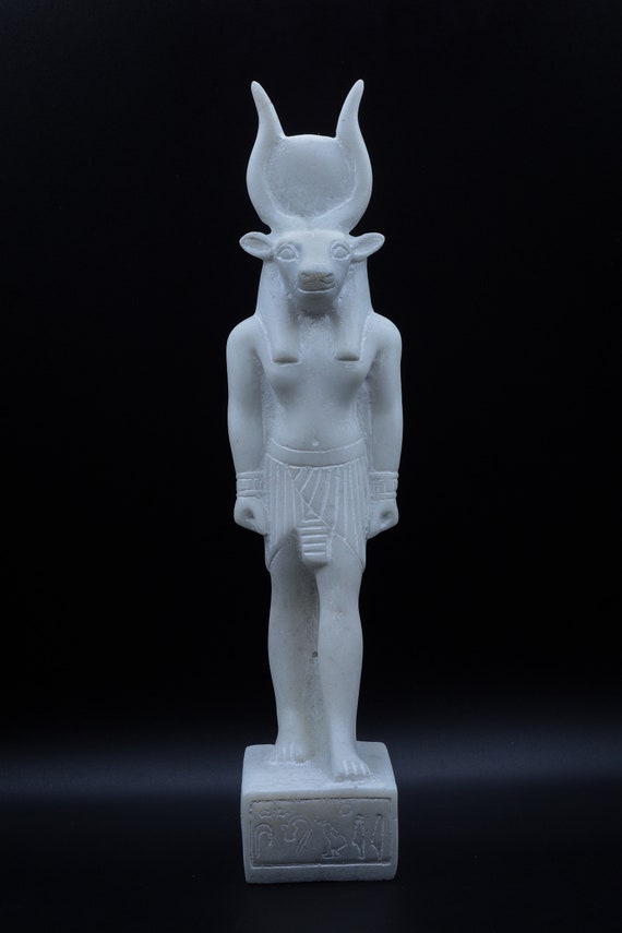 Unique Egyptian goddess Hathor large statue marble stone heavy made in Egypt
