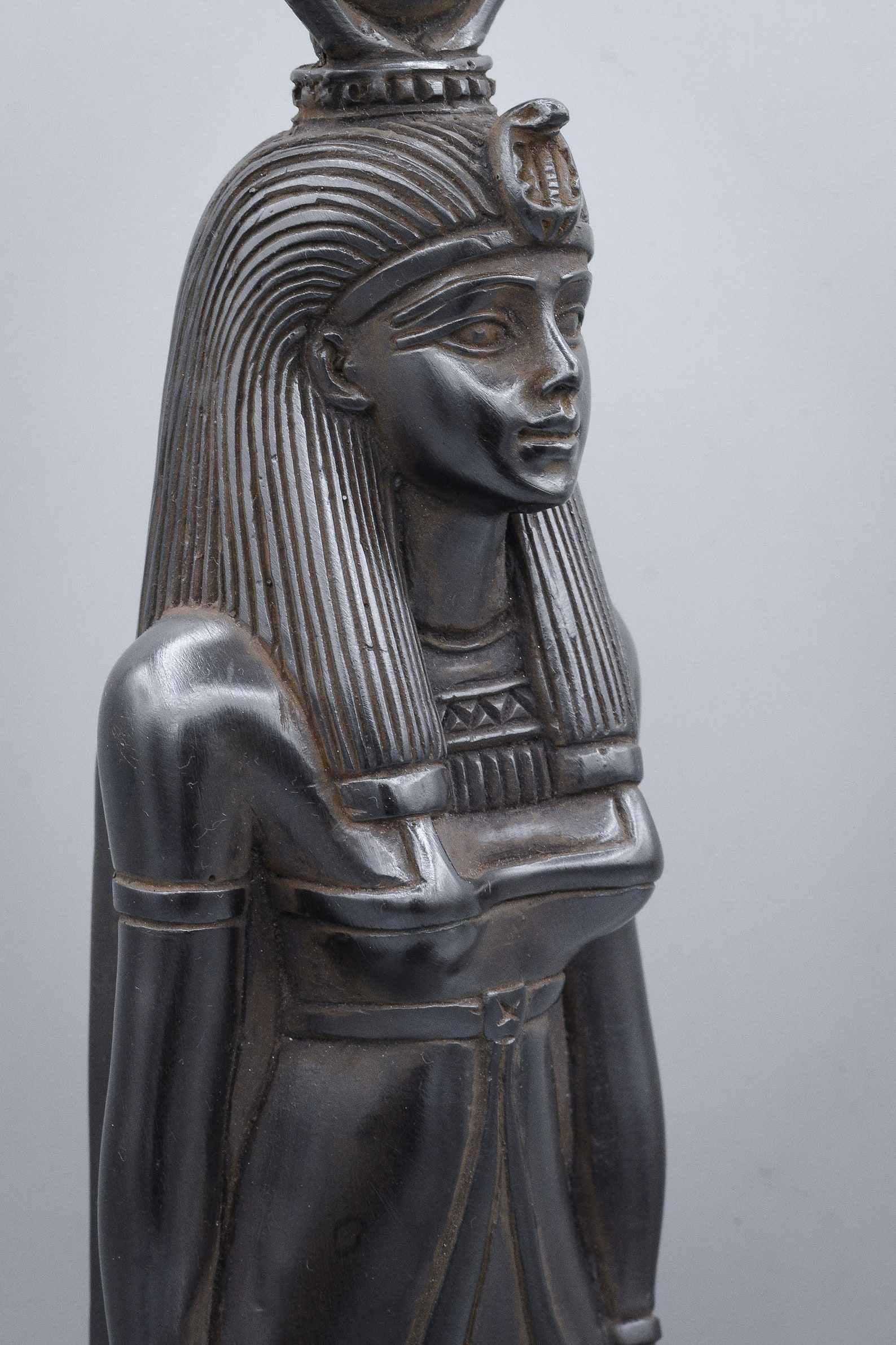 Unique Egyptian goddess Isis statue 12'' solid stone Etsy