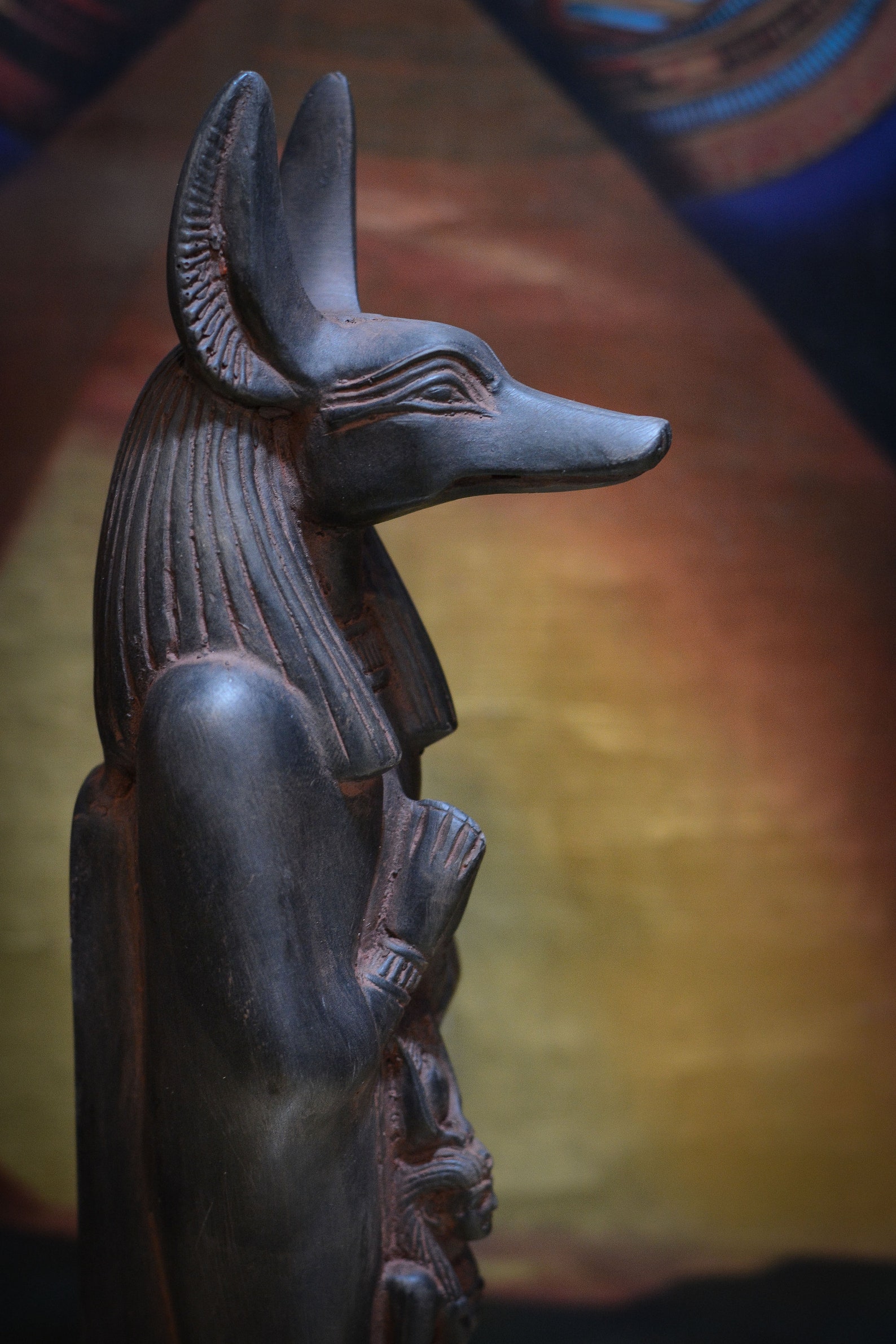 Statue Anubis God of Death black Sculpture heavy stone made in Etsy