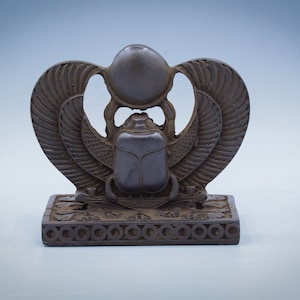 EGYPTIAN art Winged SCARAB BEETLE Khepri small black made in Egypt
