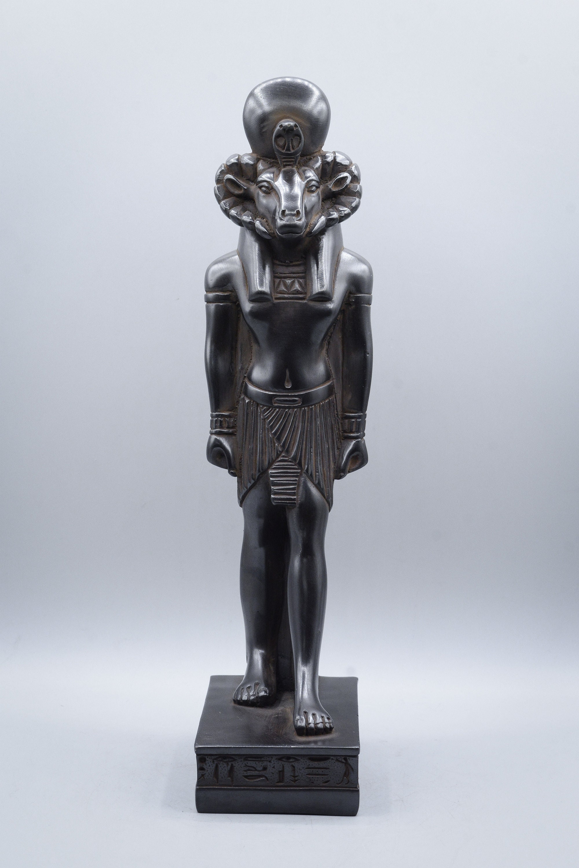 Unique Ancient Egyptian God khnum statue large solid stone made in egypt