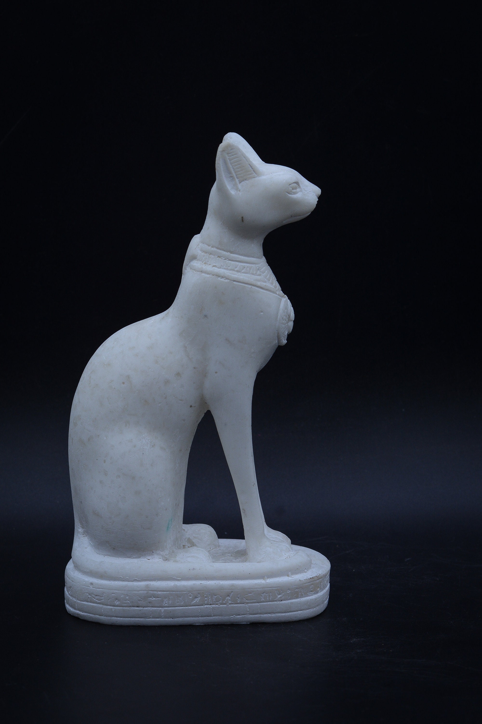 statue goddess Bastet cat Sculpture marble stone Egyptian art hand made in Egypt