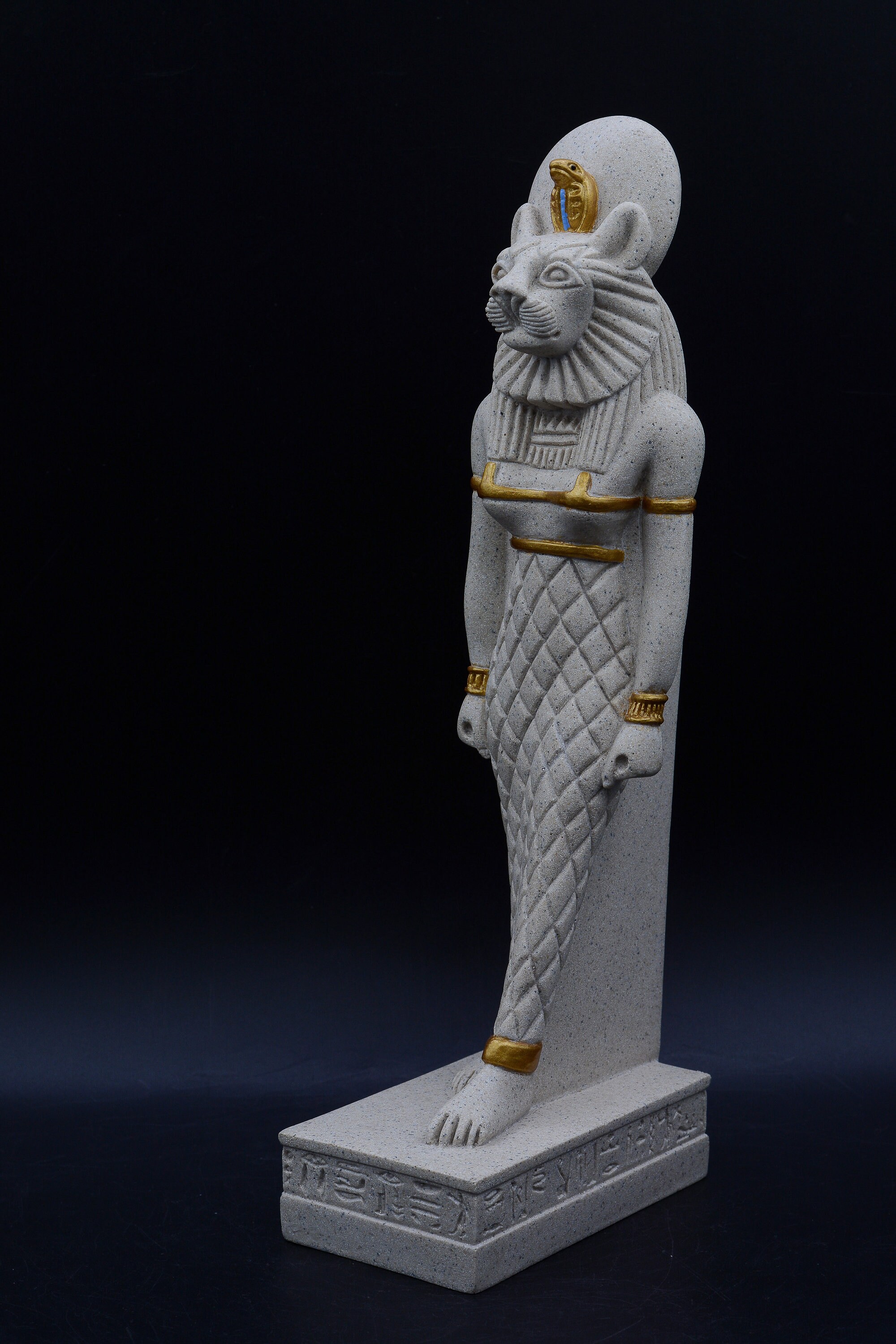 Goddess Sekhmet Statue white Sculpture handcrafted painted Etsy France
