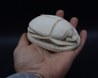 ヴィンテージ エジプト スカラベ 石彫り アピス 雄牛頭 スカラベ