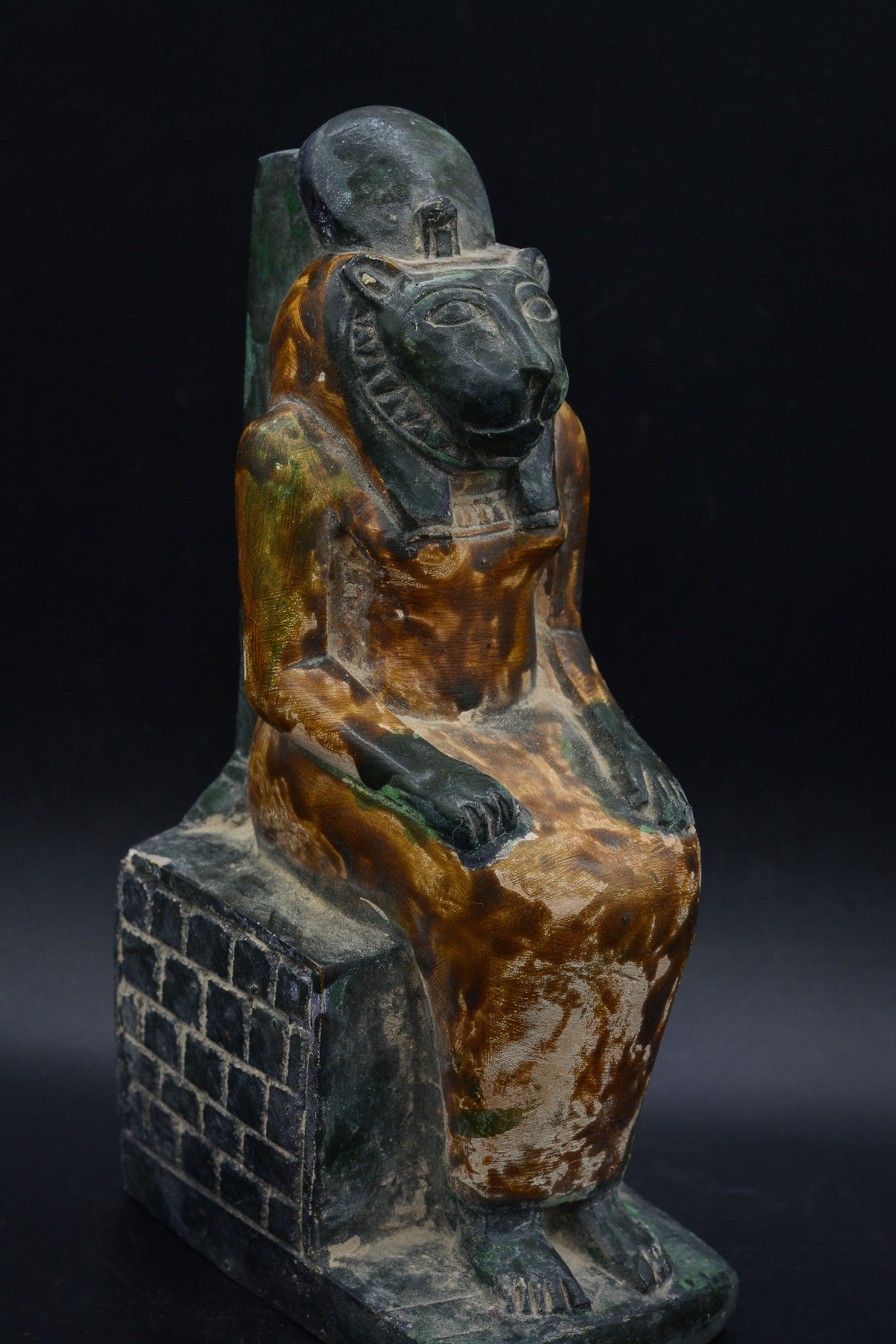 Unique Statue of Egyptian Art Goddess Sekhmet Sculpture Heavy Stone ...