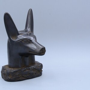 Egyptian art God anubis head black polystone made in egypt