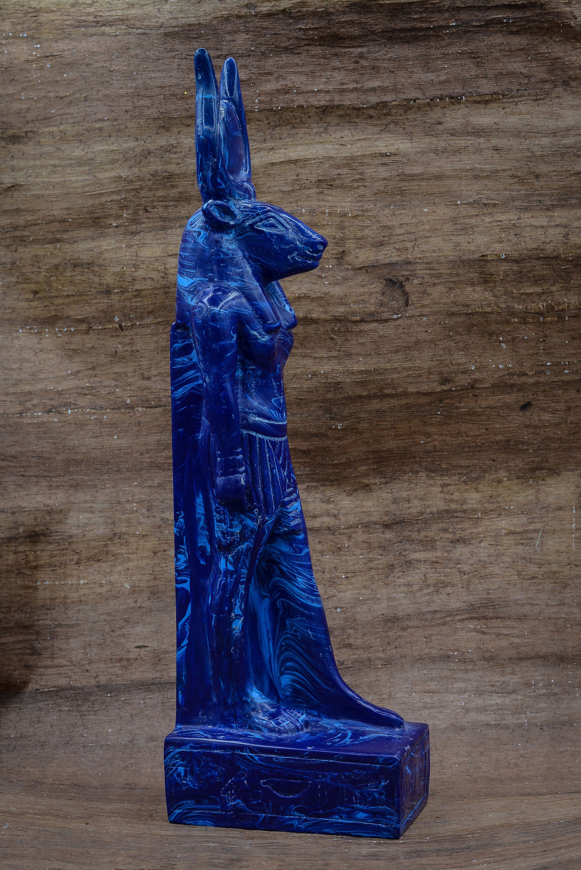 Unique Statue Goddess Hathor Blue Stone Heavy Statue Made in Egypt - Etsy
