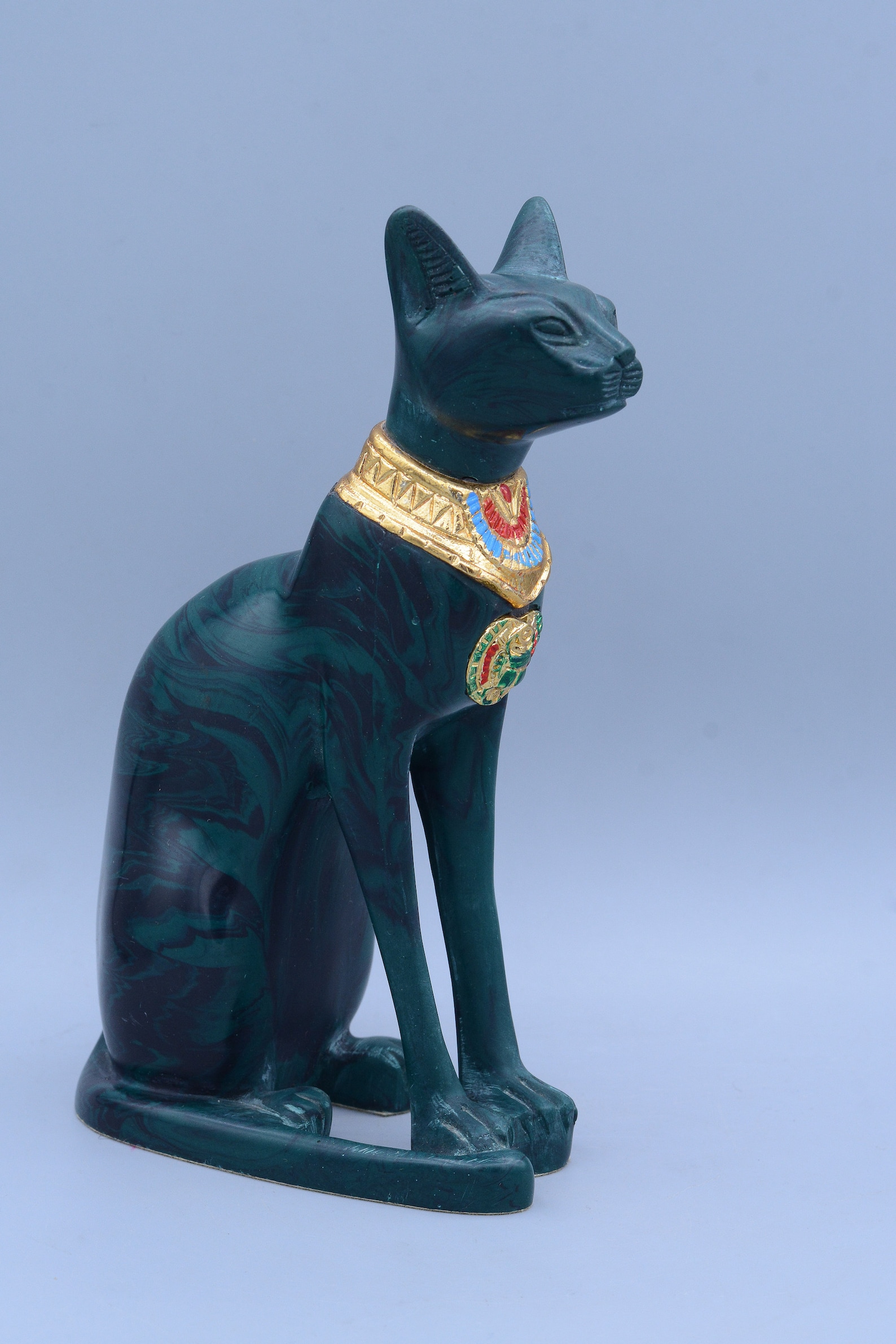 Porte-clés Chat égyptien Bastet En Bronze - Fait Main Par 11pixeli - Cadeau Original Anniversaire