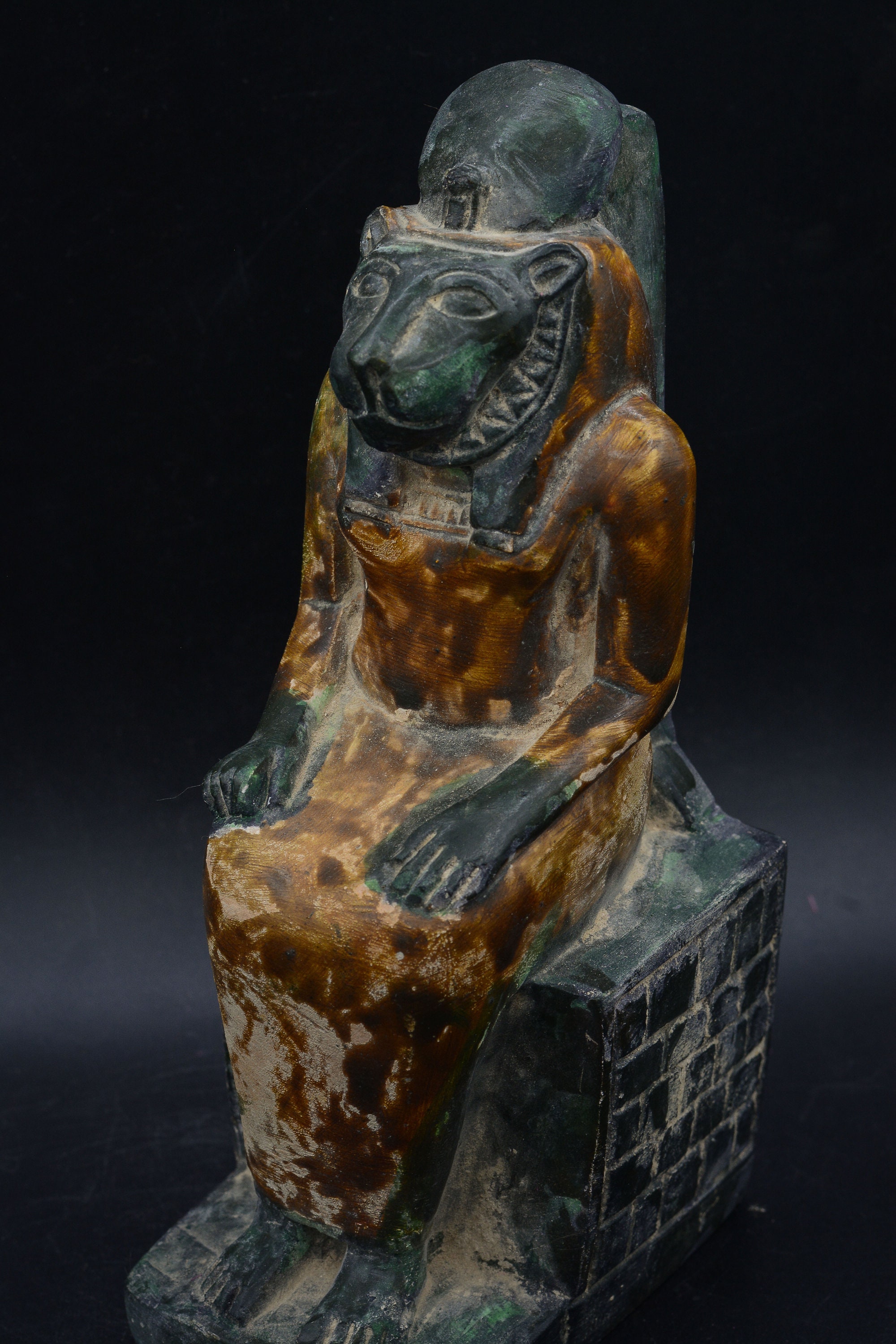 Unique Statue of Egyptian Art Goddess Sekhmet Sculpture Heavy Stone ...