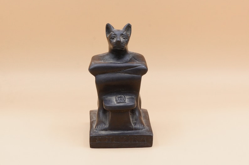 Egyptian goddess Bastet black statue made in egypt