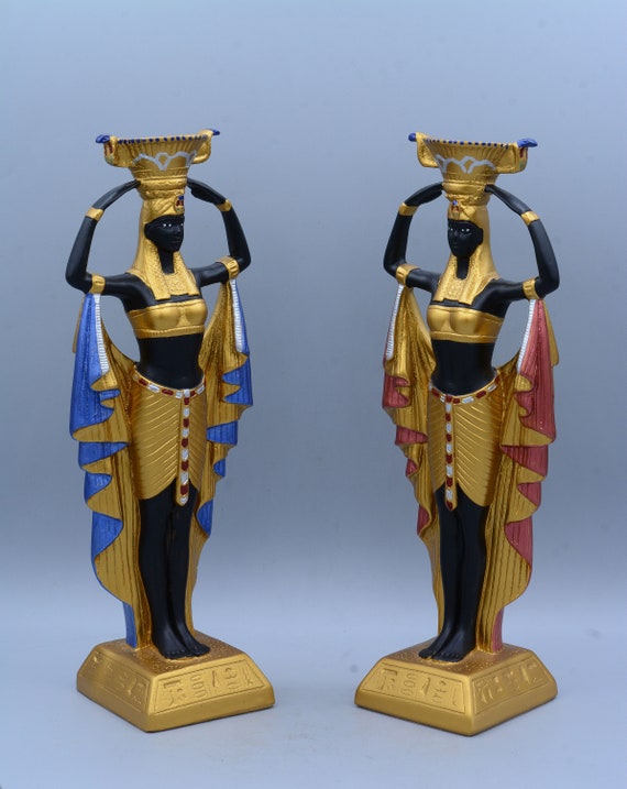 Statue of Cleopatra's Egyptian Nubian Maiden Servants With Etsy