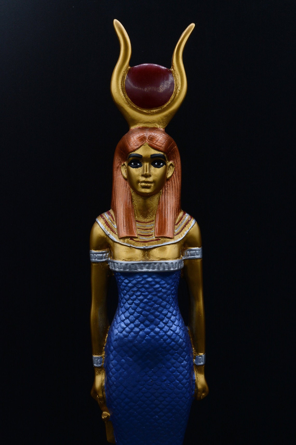 Unique Egyptian Goddess Hathor Large Statue 4 Color Made In Etsy