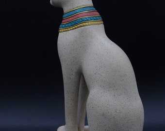 バステト猫のネックレス像彫刻女神エジプト手作り塗装エジプトで作られ
