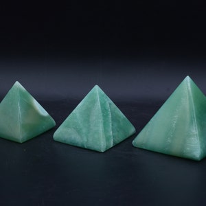 Egyptian art set of pyramids 3 color blue, green, red Alabaster stone made in egypt