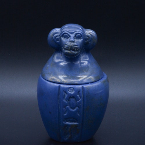 Canopic jars shops Set of 4 sons four horus powder of Labs casted resin unique made in egypt