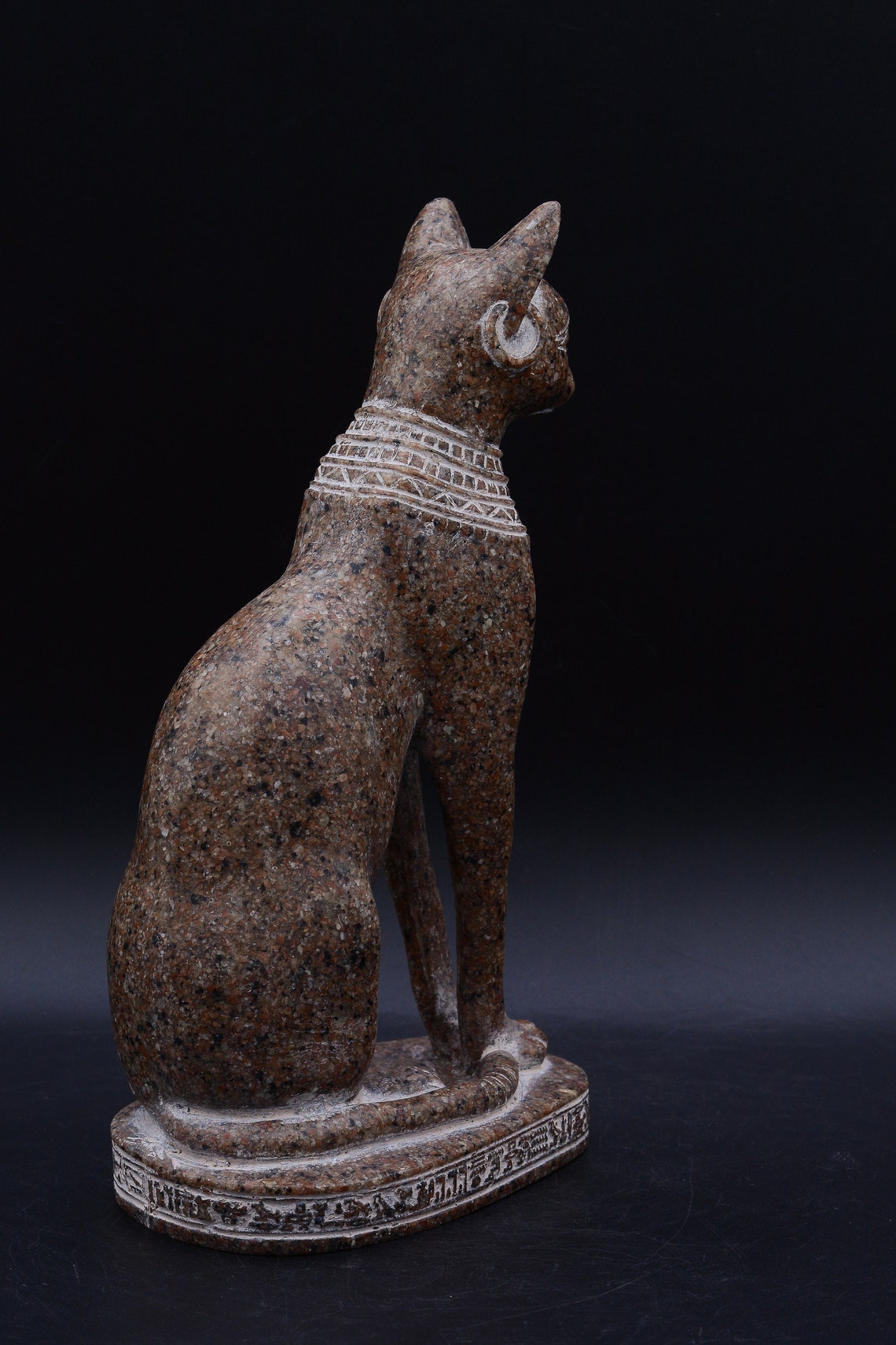 Statue of Egyptian goddess Bastet cat Sculpture granite stone Etsy