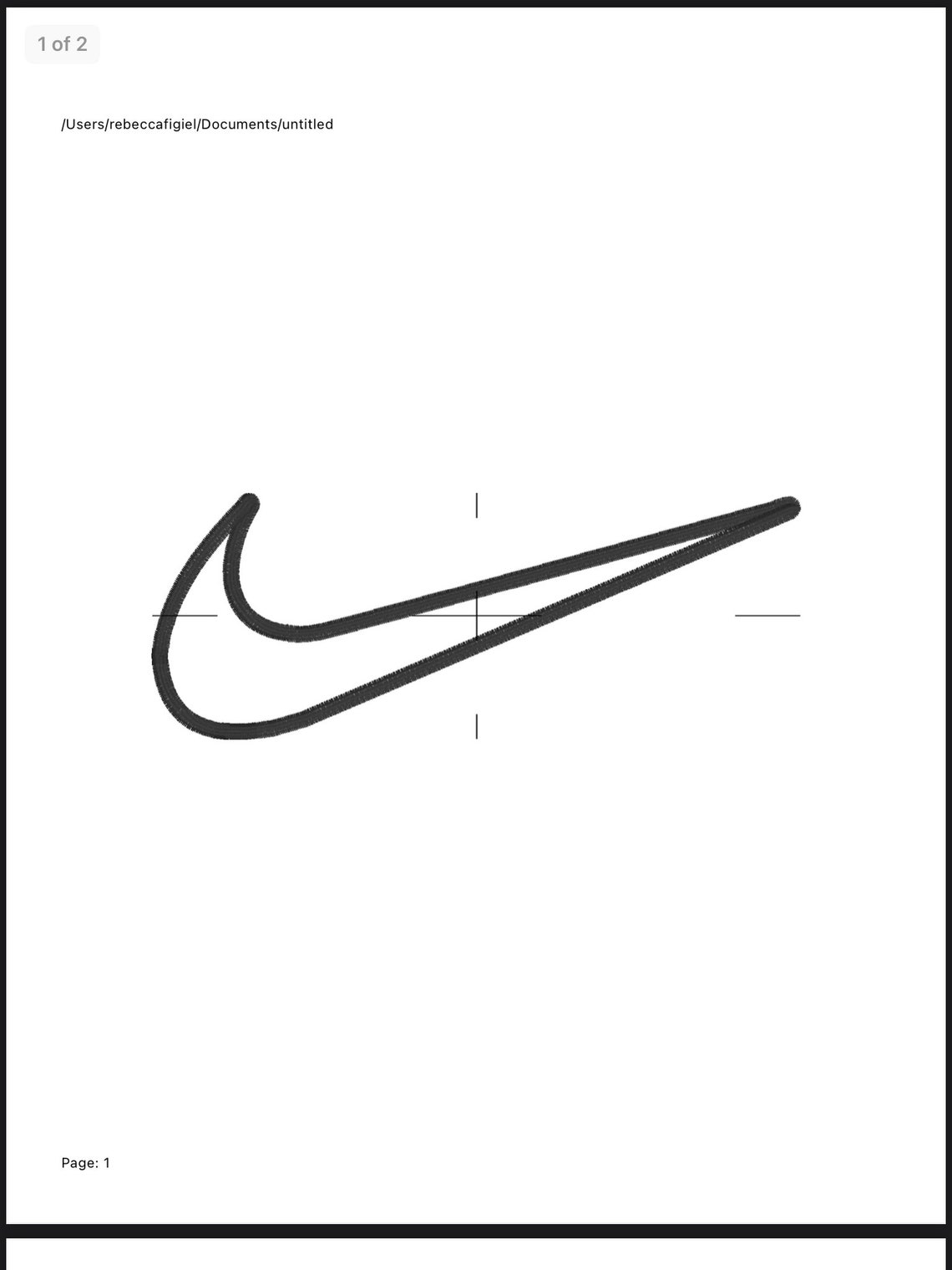 Nike Check Outline Embroidery File Etsy