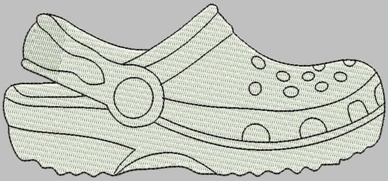 Croc Shoe Embroidery File | Etsy