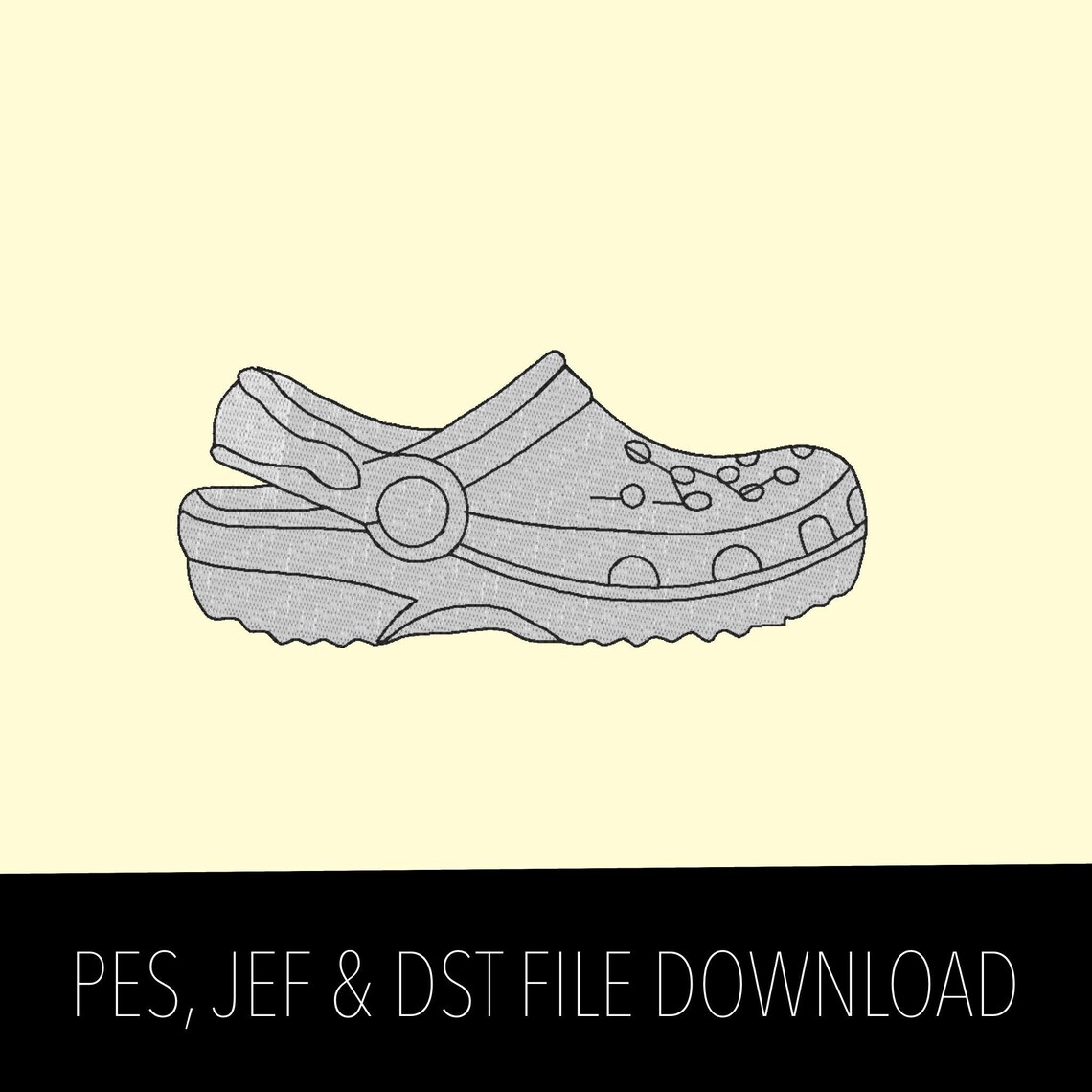 Croc Shoe Embroidery File | Etsy
