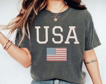 USA Flag Shirt, 4th of July Shirt, Big USA Tshirt, USA Comfort Colors Shirt, Comfort Colors Usa Flag Tee, Usa Comfort Colors Tee, Usa Shirt