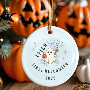 Personalized First Halloween Ornament, Kids First Halloween, Fall Tree Decor, Halloween Keepsake